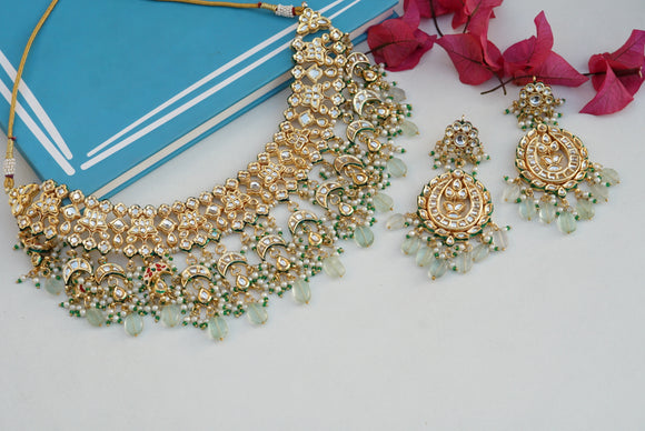 Kundan necklace set (4-6632)(B)