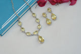 Yellow stone necklace set (4-6635)(B)(offer piece)