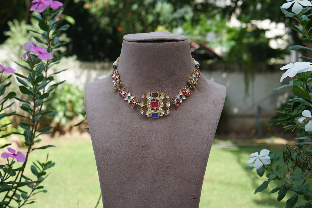 Kundan Choker Set (4-9705) (A)