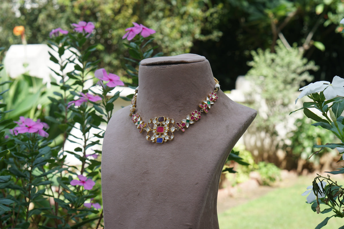 Kundan Choker Set (4-9705) (A)