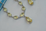 Yellow stone necklace set (4-6635)(B)(offer piece)