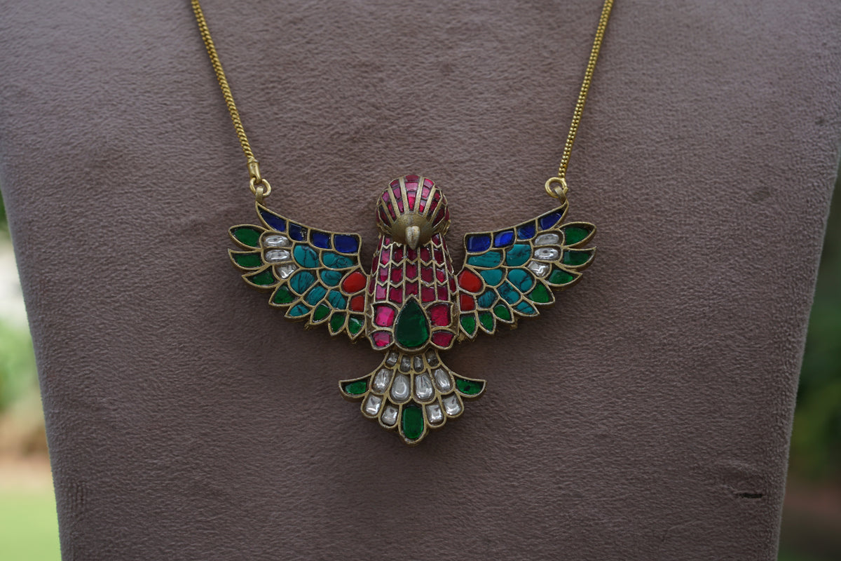 Kundan Bird  Pendant (4-9711) (A)