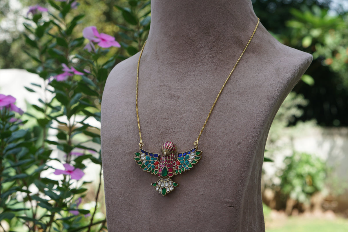 Kundan Bird  Pendant (4-9711) (A)