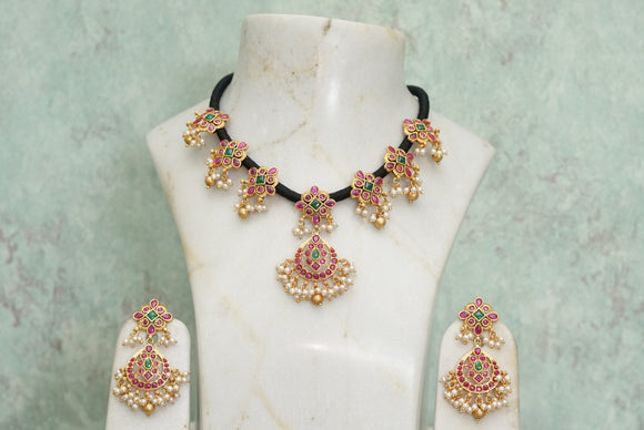Kundan Antique necklace set (4-6965)(AK)