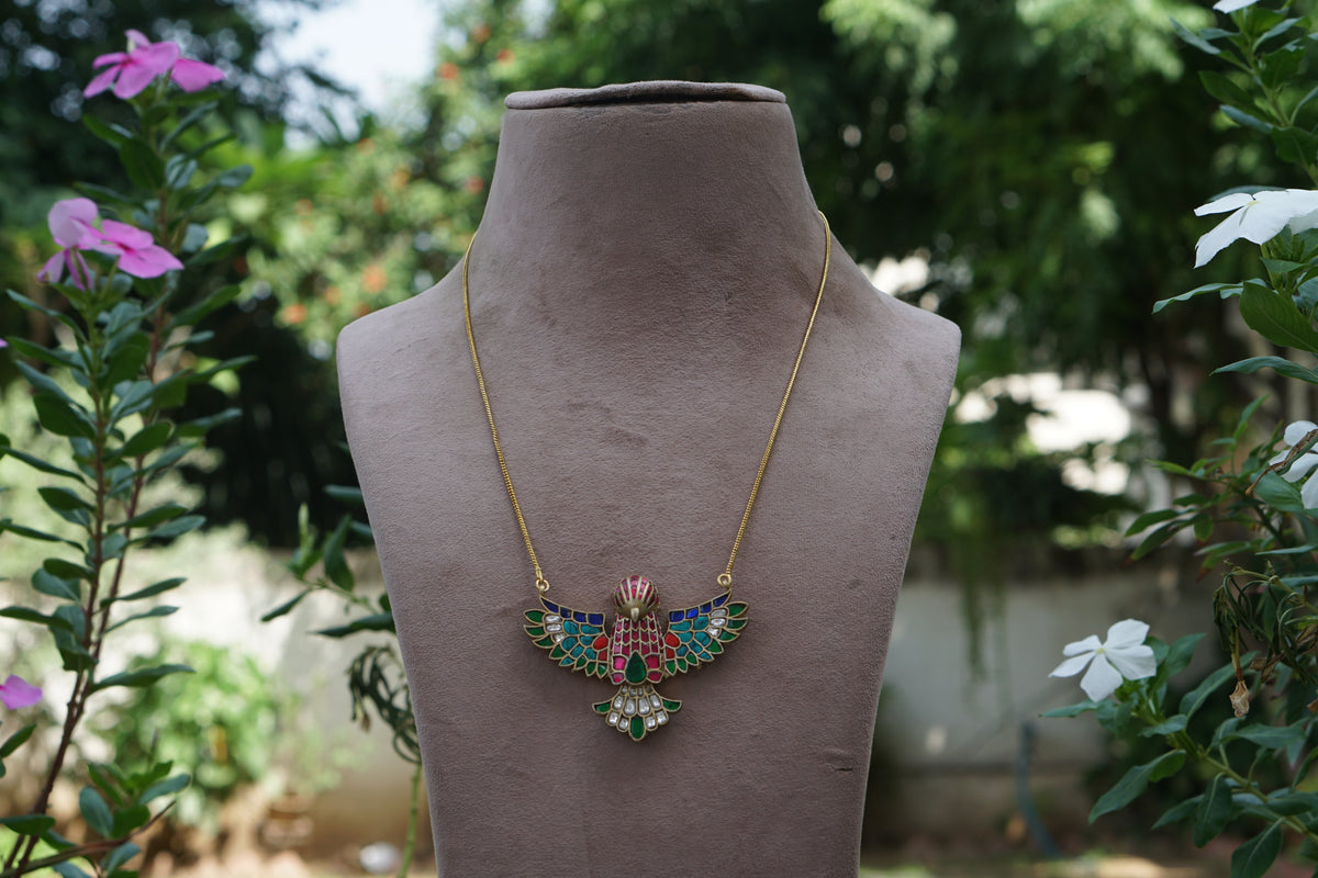 Kundan Bird  Pendant (4-9711) (A)