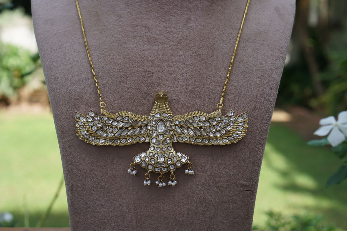 Kundan Bird Pendant (4-9712) (A)