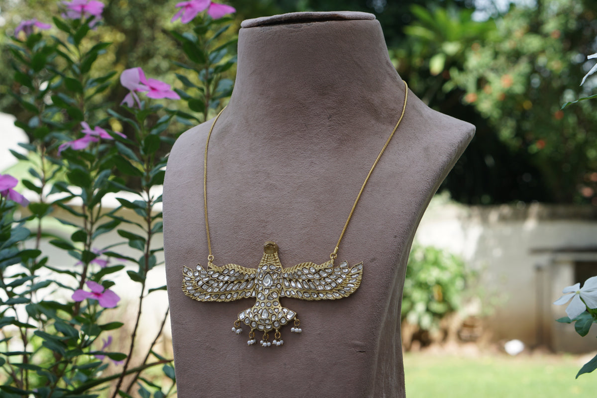 Kundan Bird Pendant (4-9712) (A)