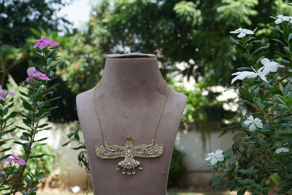 Kundan Bird Pendant (4-9712) (A)