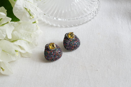 Multi Ad Stone Studs(1-5396)(B)(From Turkey)