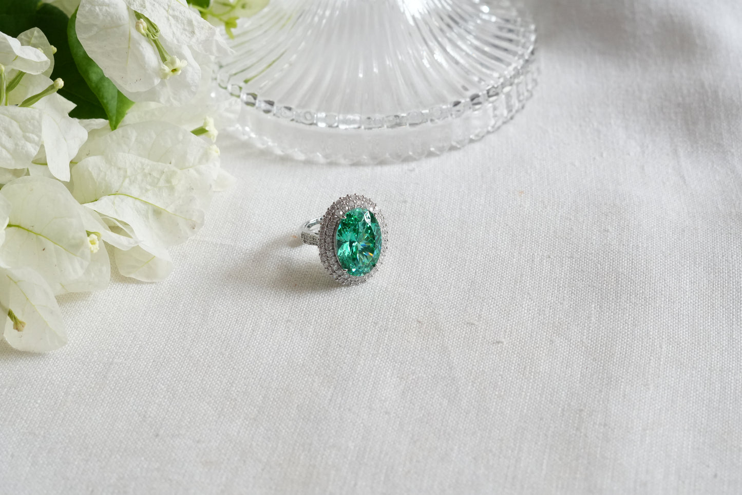 Aqua & Ad stone Ring (6-376)(B)(From Turkey)