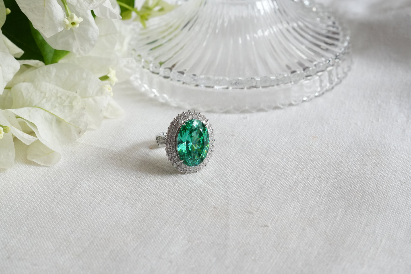 Aqua & Ad stone Ring (6-376)(B)(From Turkey)