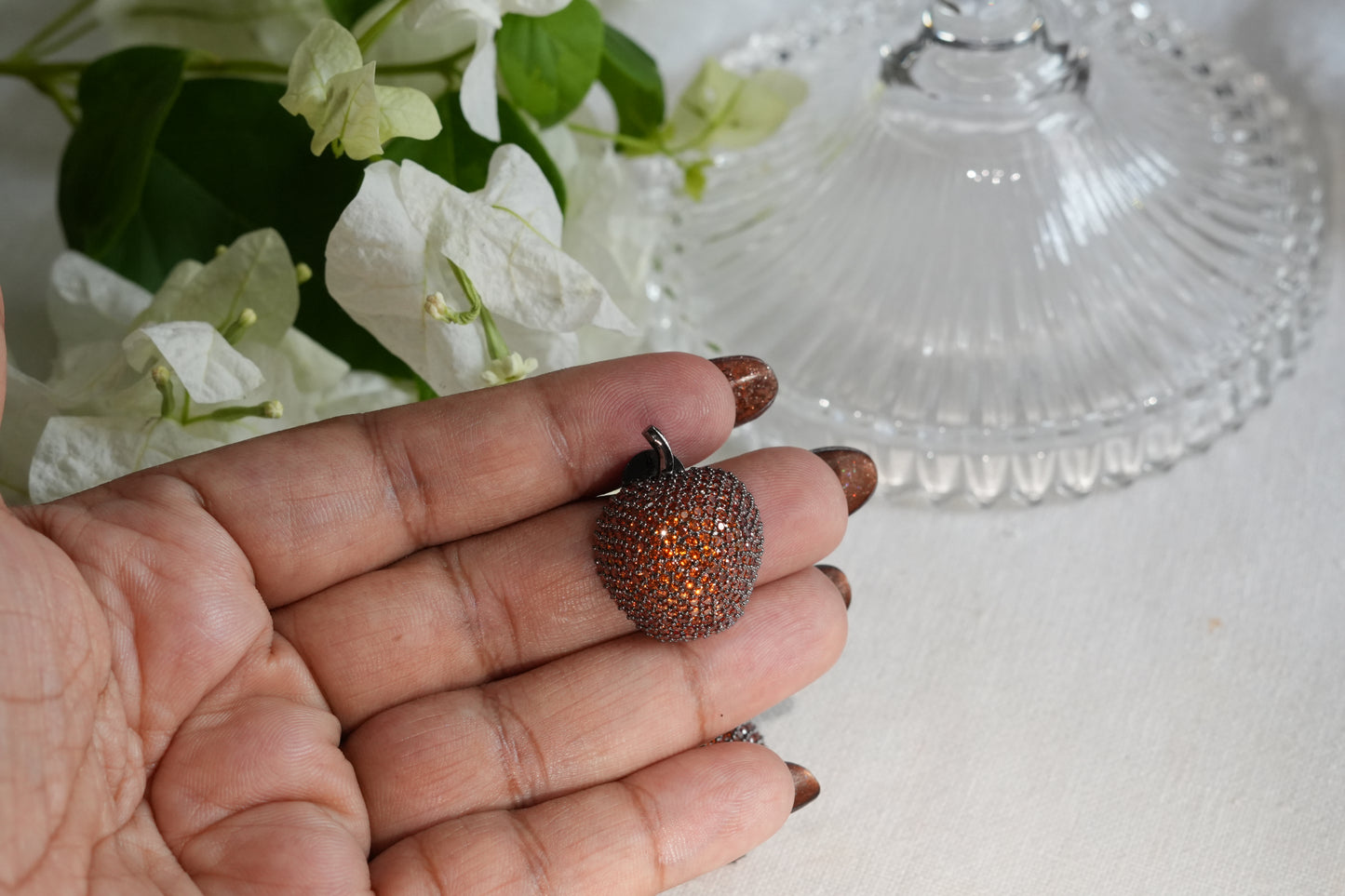 Orange  Ad Stone Studs(1-5394)(B)(From Turkey)