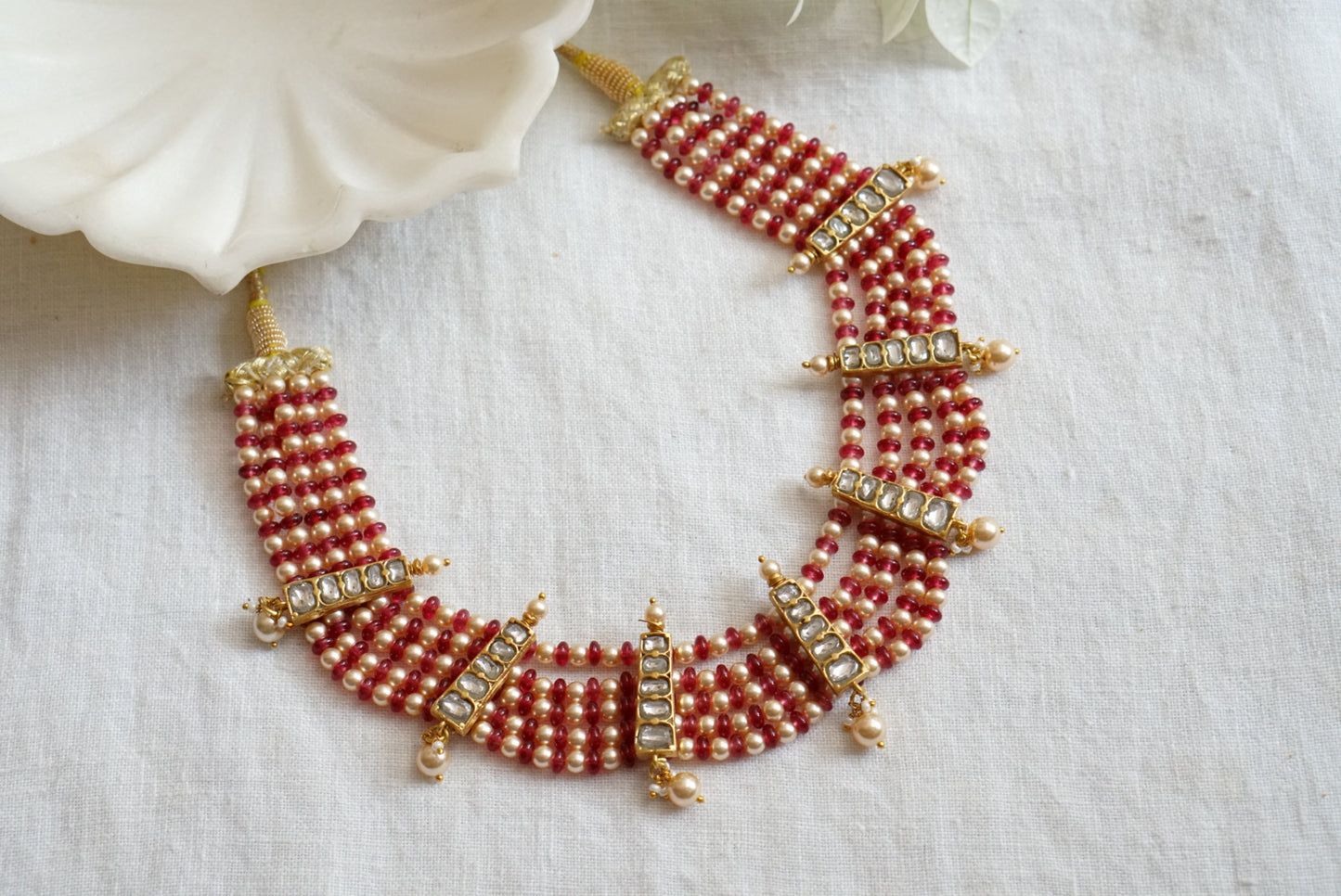 Kundan necklace (4-7608)(K)(preorder)