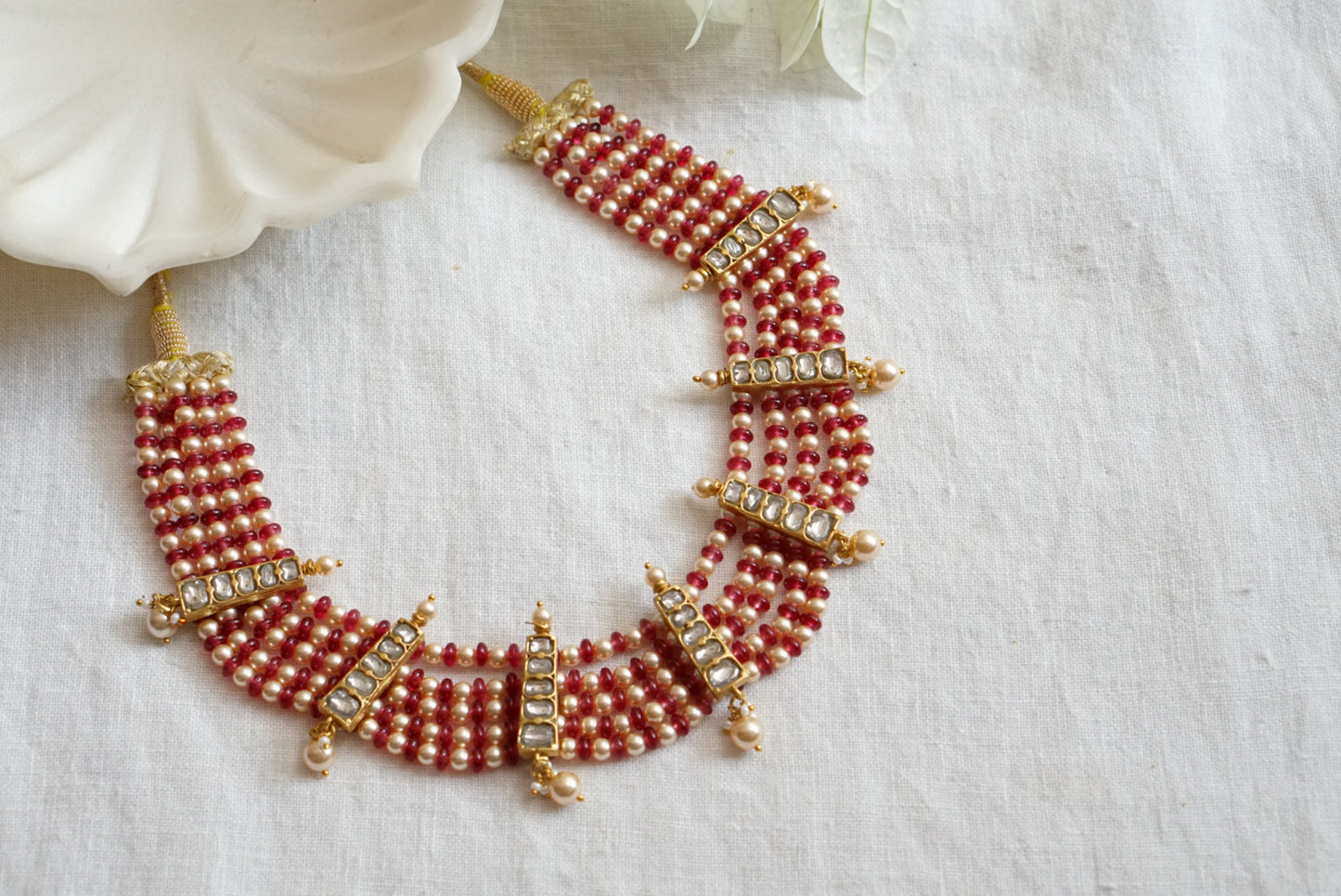 Kundan necklace (4-7608)(K)(preorder)