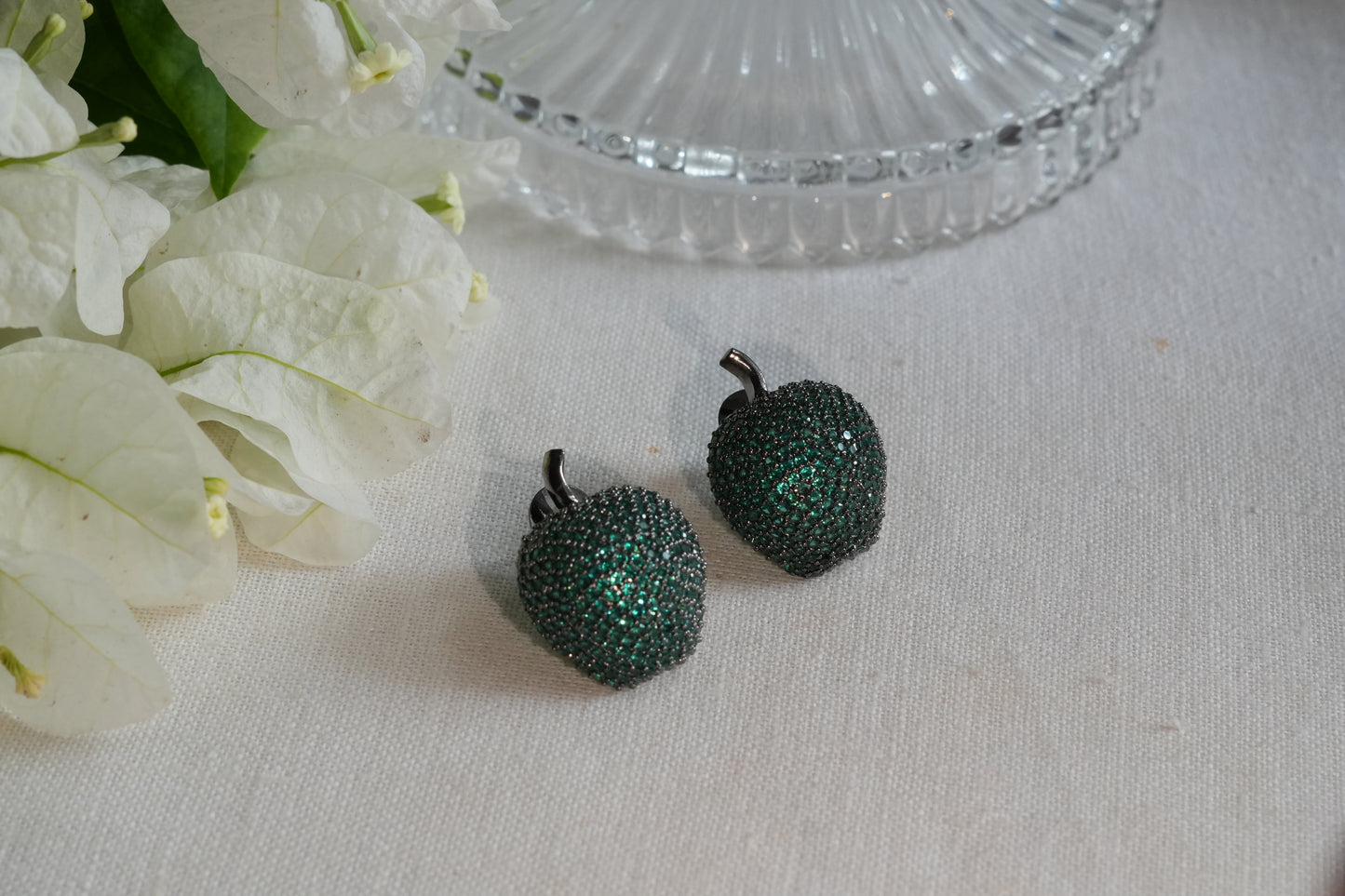 Green  Ad Stone Studs(1-5392)(B)(From Turkey)