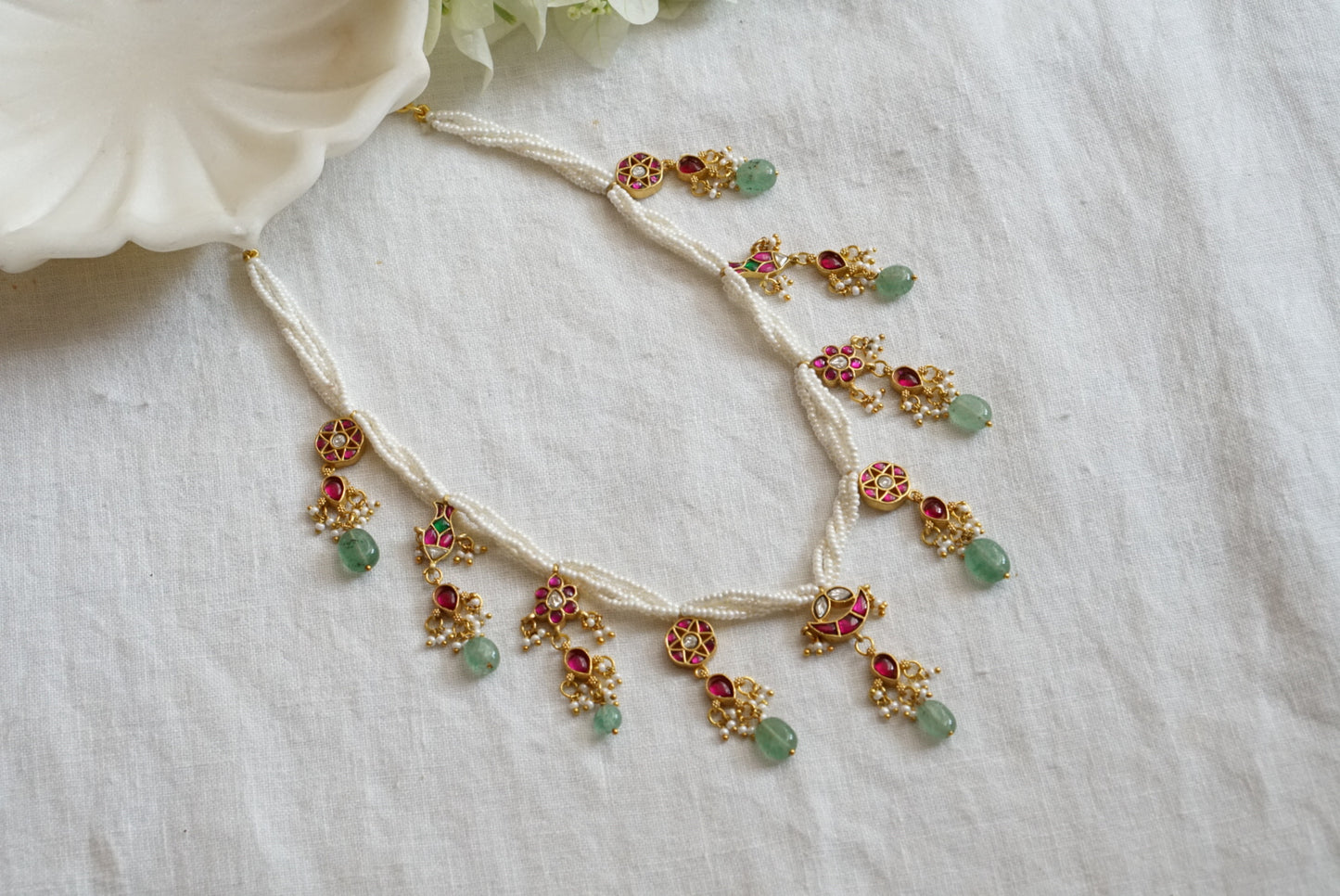 Kundan necklace (4-7600)(K)(PREORDER)