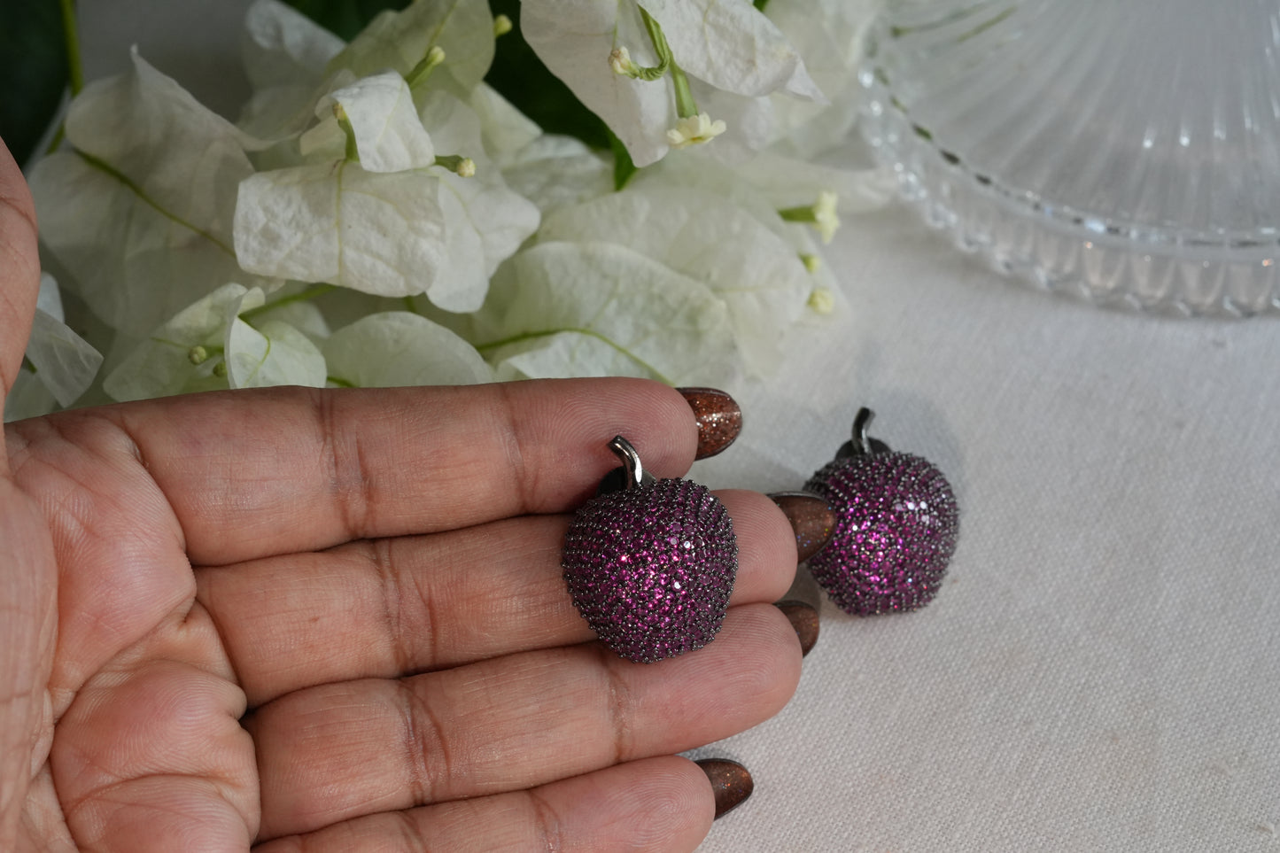 Ruby  Ad Stone Studs(1-5393)(B)(From Turkey)