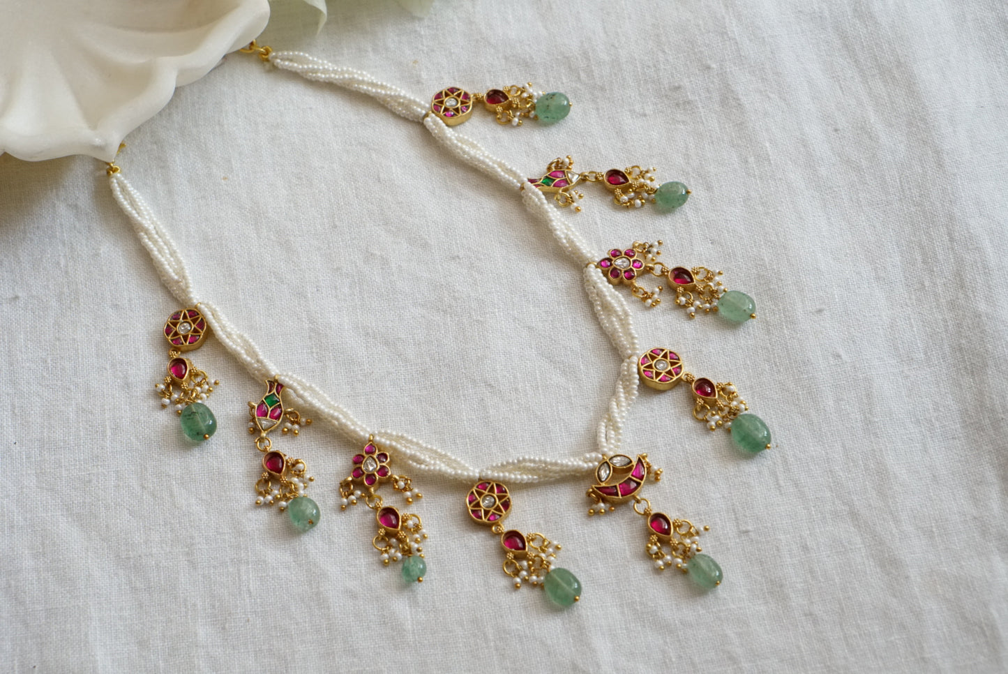 Kundan necklace (4-7600)(K)(PREORDER)
