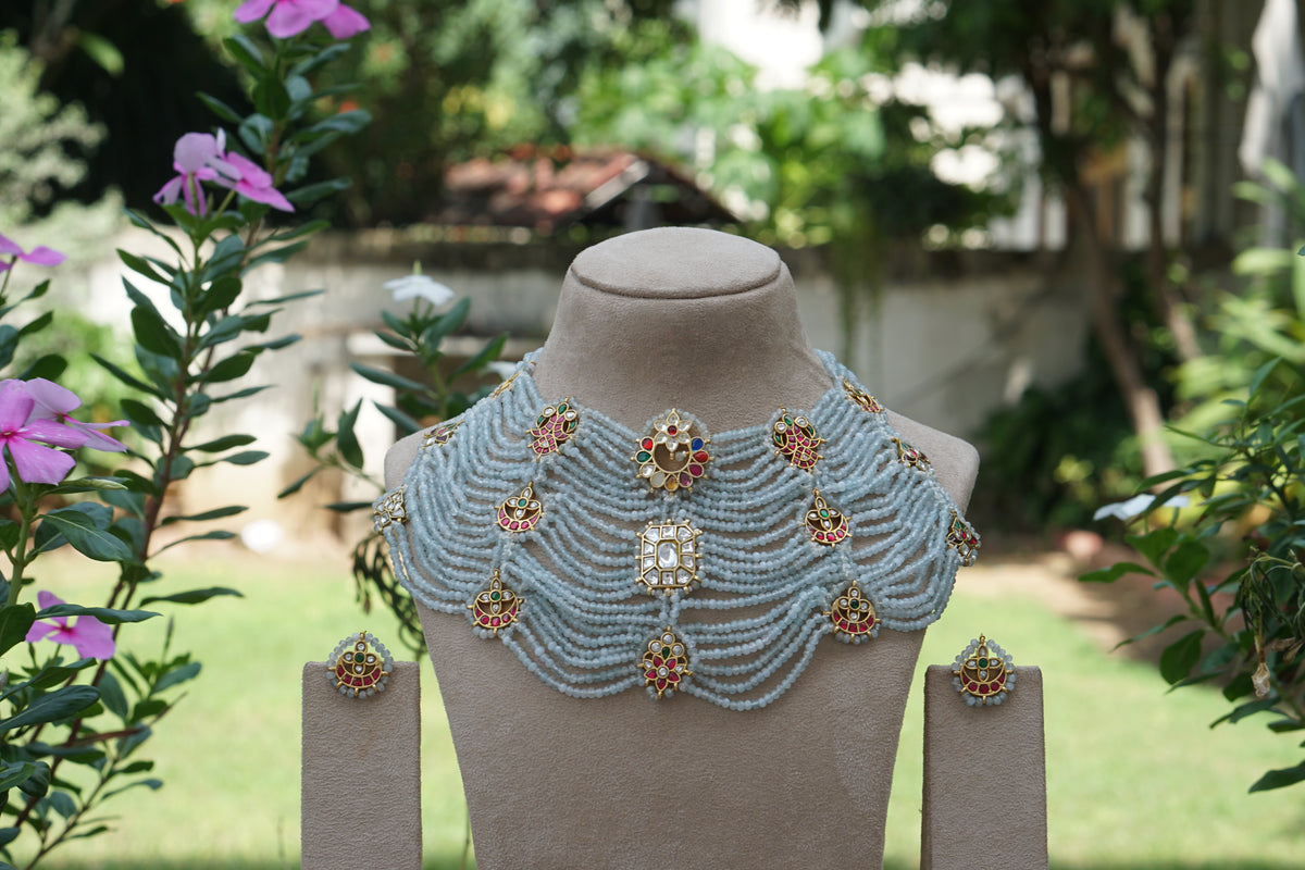 Kundan Necklace Set (4-9694) (A)