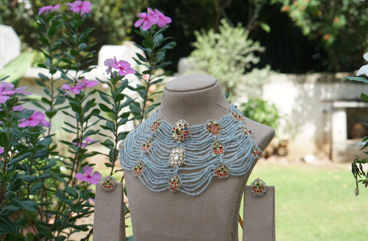 Kundan Necklace Set (4-9694) (A)