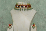 Navratan kundan choker set (4-6180)(R)(OFFER PIECE)