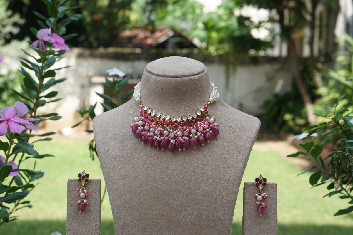 Kundan Necklace Set (4-9695) (A)