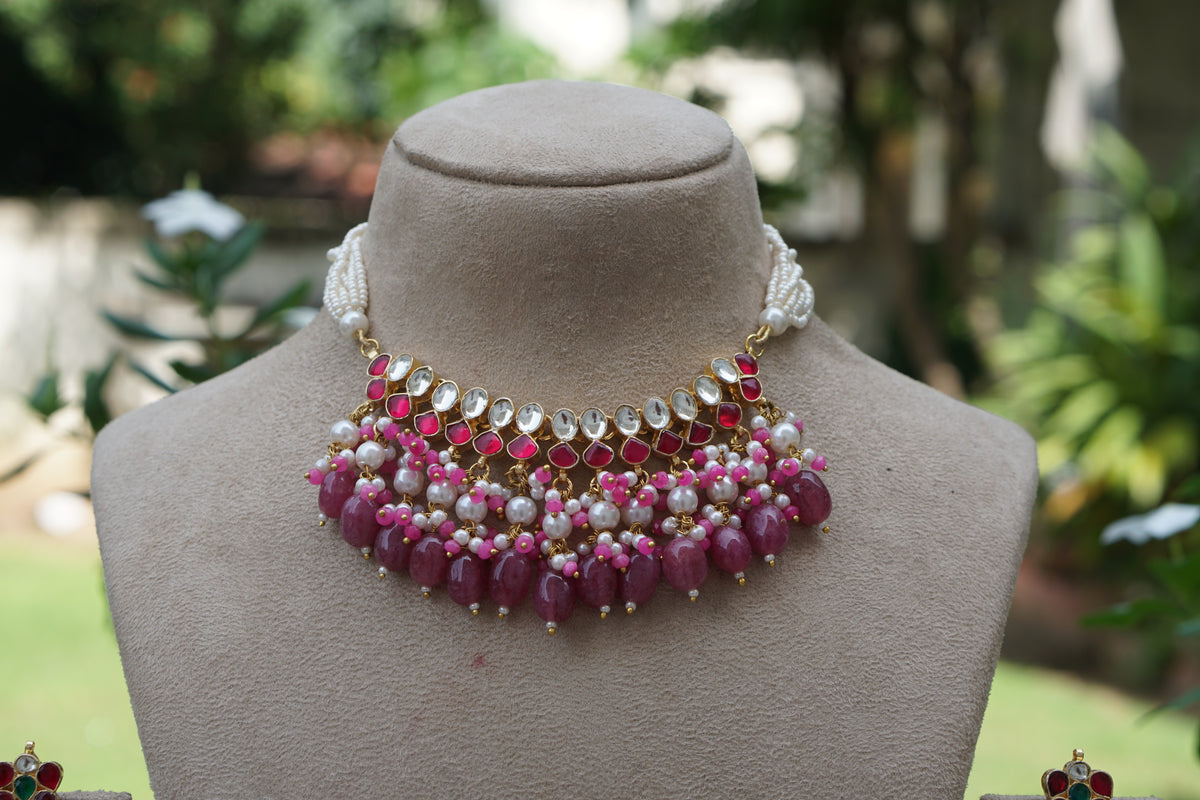 Kundan Necklace Set (4-9695) (A)