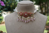 Kundan Choker Set (4-9696) (A) - JEWELSTYLE