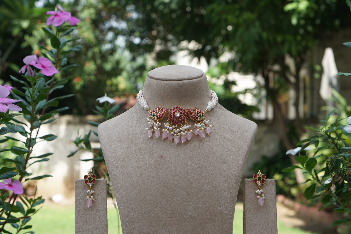 Kundan Choker Set (4-9696) (A)