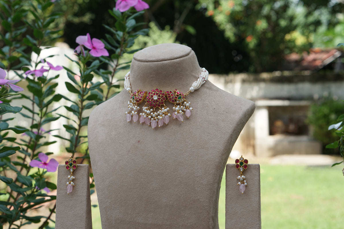 Kundan Choker Set (4-9696) (A)