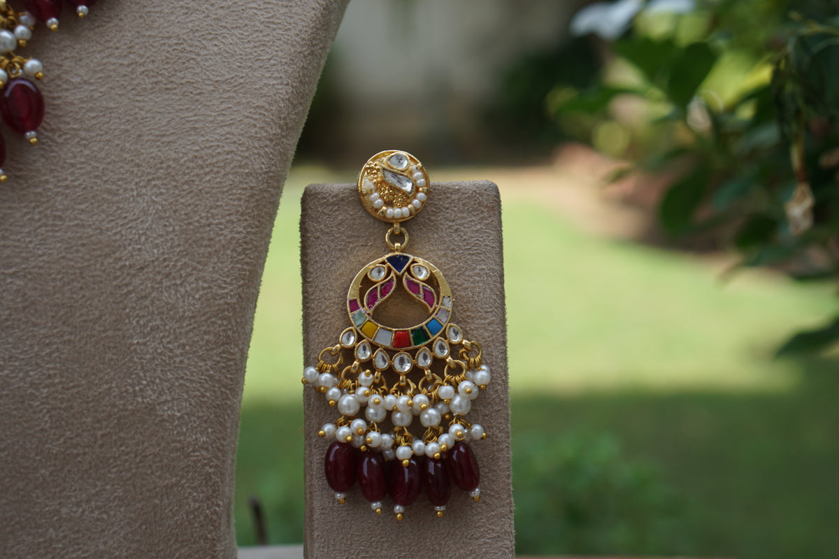 Kundan Necklace Set (4-9697) (A)
