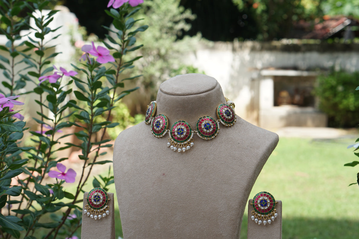 Kundan Choker Set (4-9699) (A)