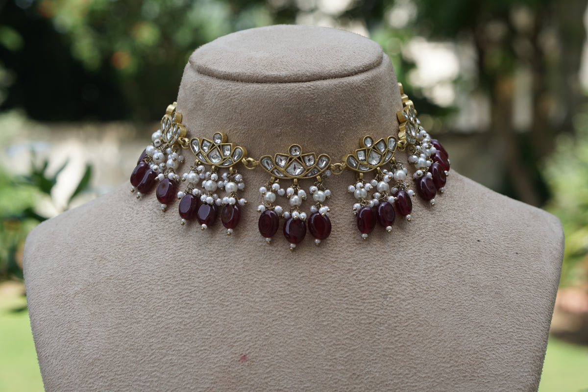 Kundan Choker Set (4-9701) (A)