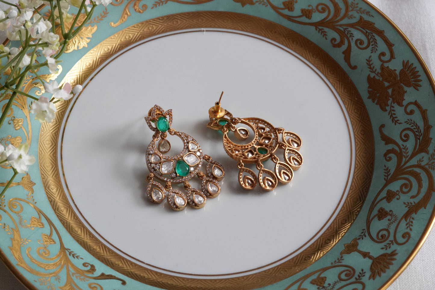 Polki Earrings (1-5415)(B)
