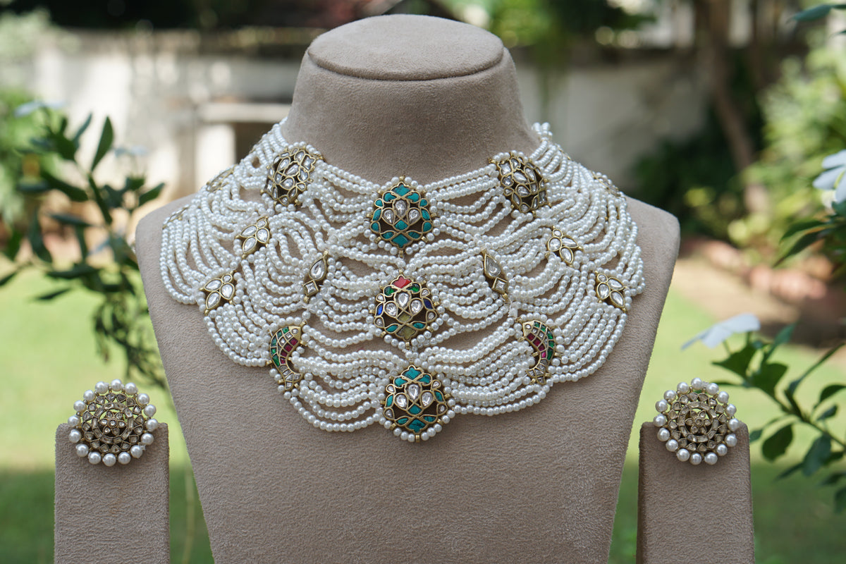 Kundan Necklace Set (4-9702) (A)