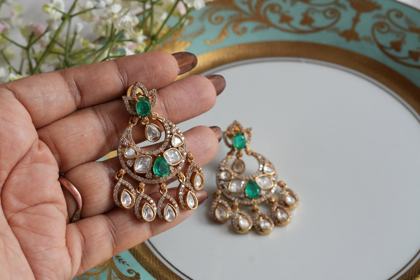 Polki Earrings (1-5415)(B)