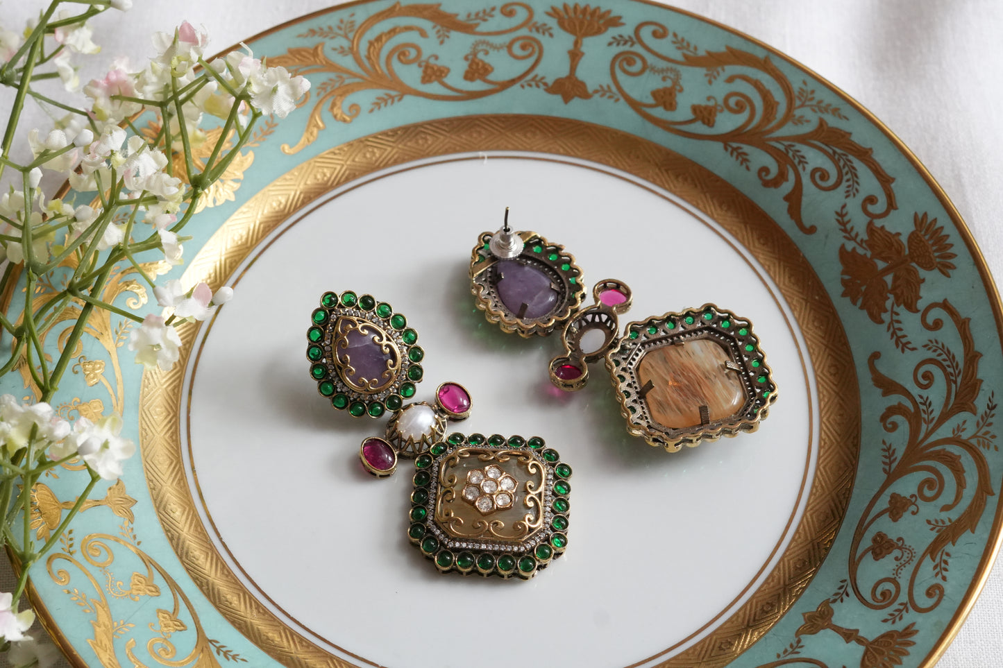 Polki Earrings (1-5416)(B)