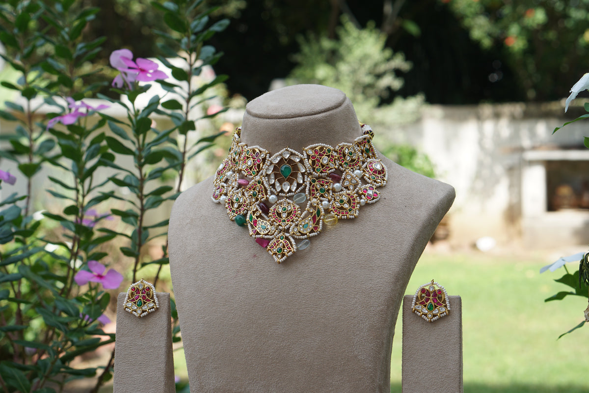Kundan Necklace Set (4-9703) (A)