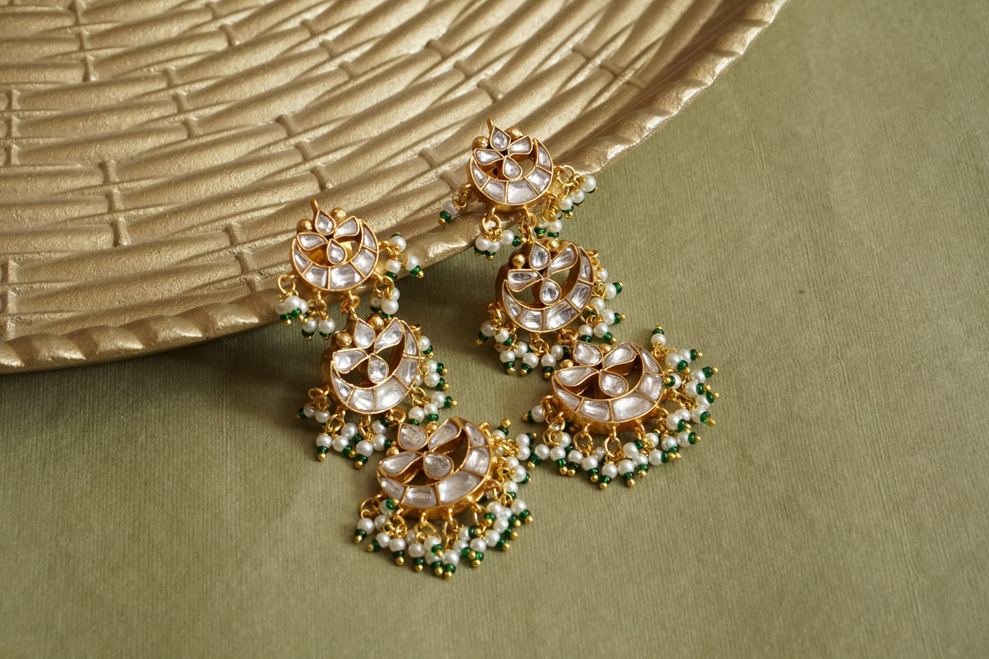 Kundan Earrings (1-4832)(R)(PREORDER) - JEWELSTYLE