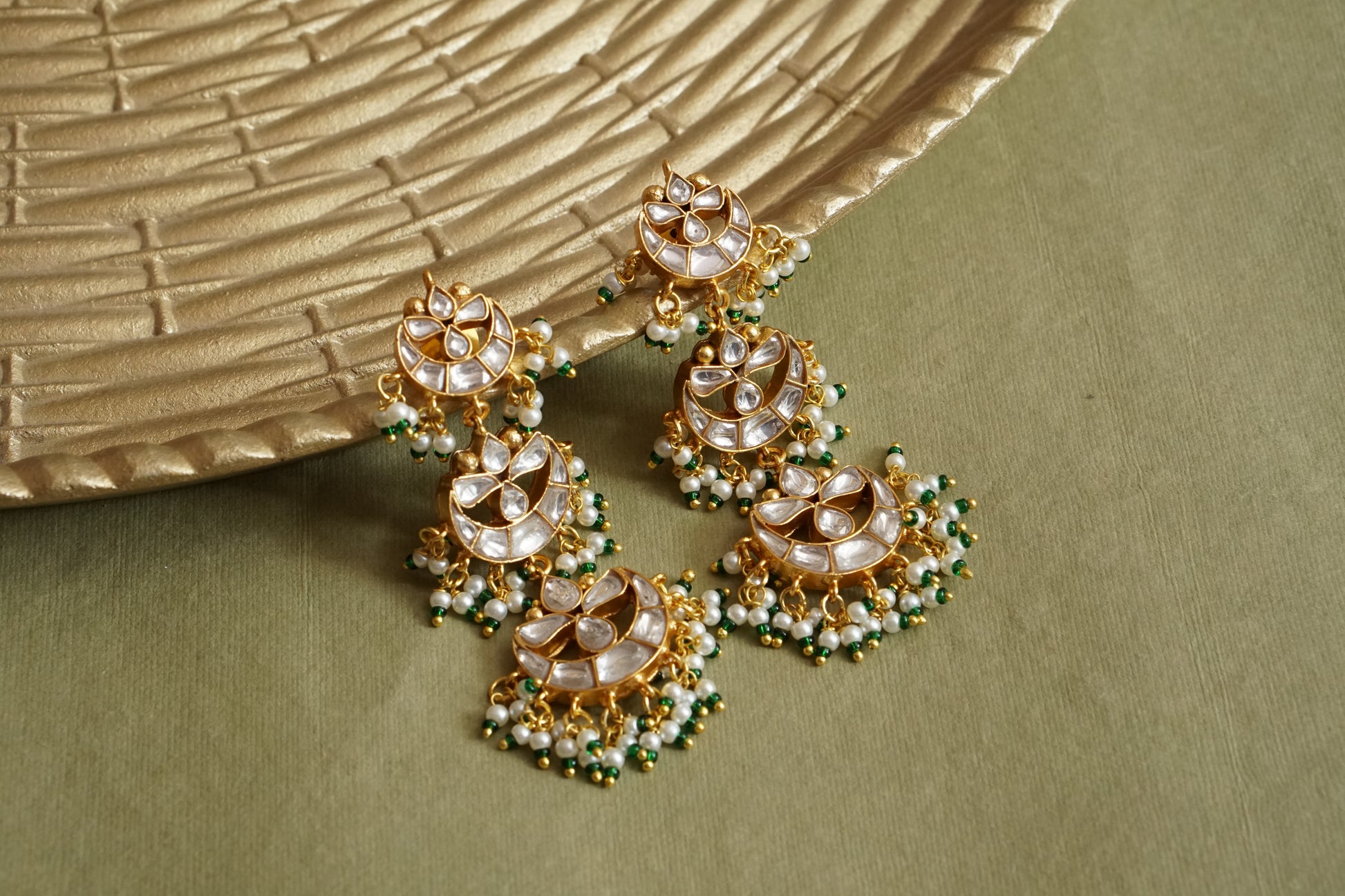 Kundan Earrings (1-4832)(R)(PREORDER) - JEWELSTYLE