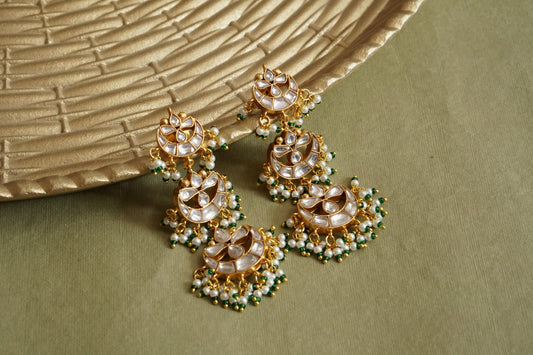 Kundan Earrings (1-4832)(R)(PREORDER) - JEWELSTYLE