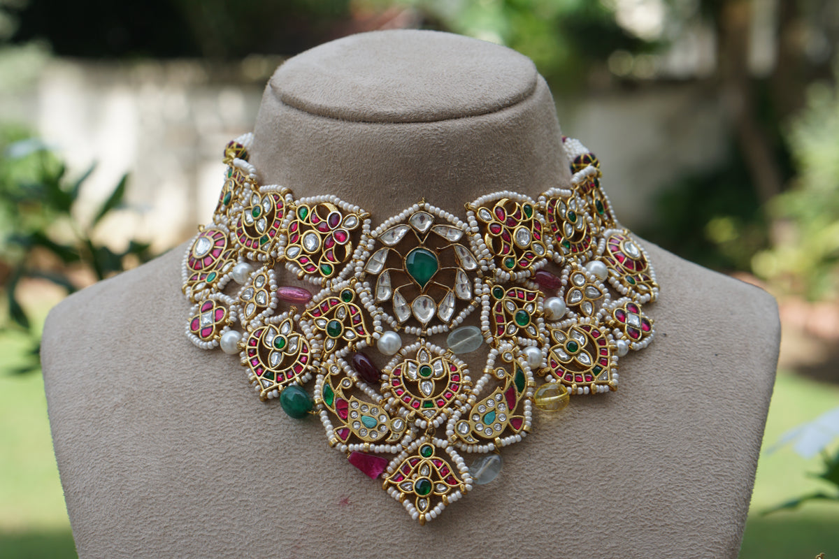 Kundan Necklace Set (4-9703) (A)
