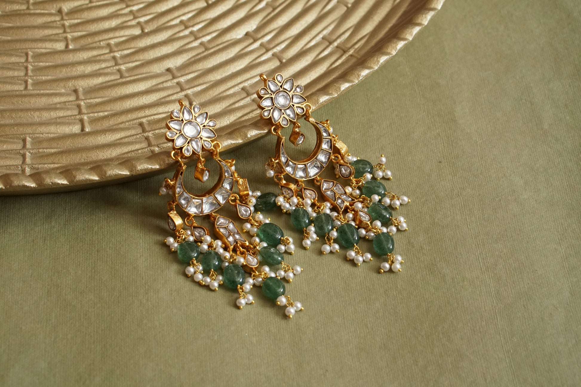 Kundan Earrings (1-4830)(R) - JEWELSTYLE