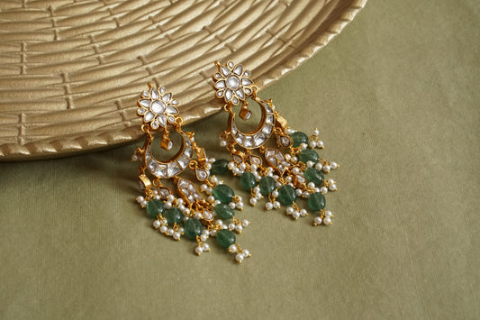 Kundan Earrings (1-4830)(R) - JEWELSTYLE