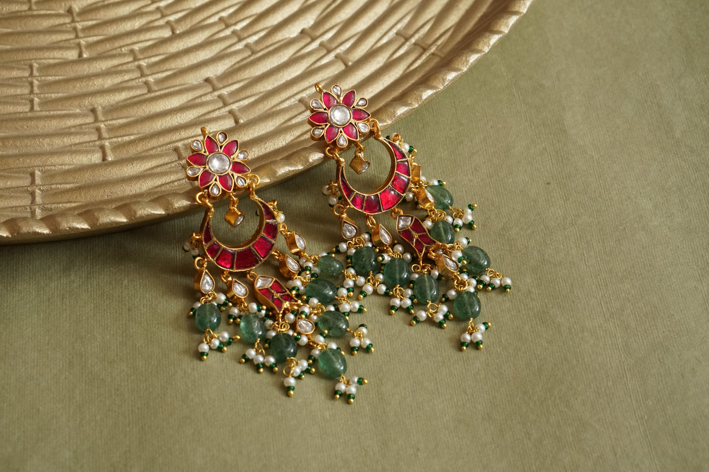 Kundan Earrings (1-4829)(R)