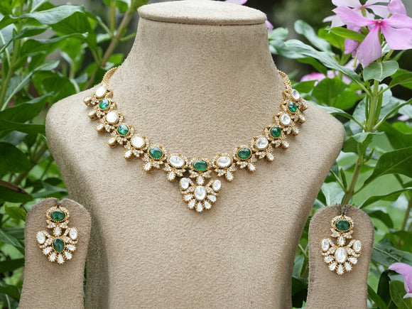Polki Necklace set  (4-8340)(B)