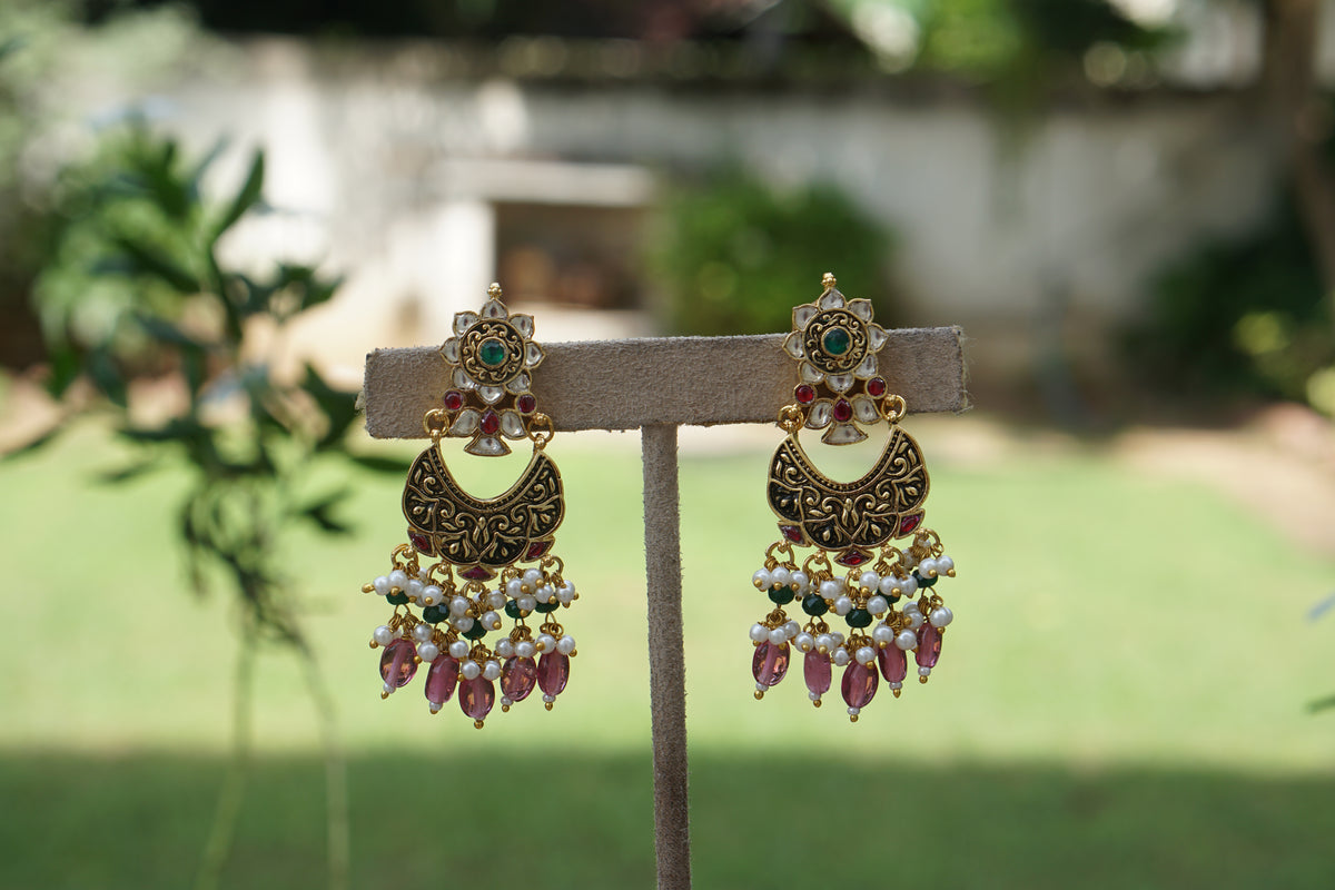 Kundan Earrings (1-5568)(A)