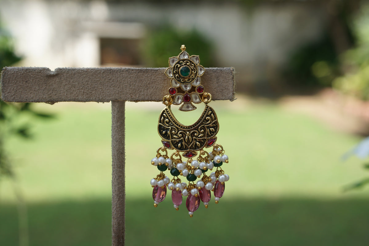 Kundan Earrings (1-5568)(A)