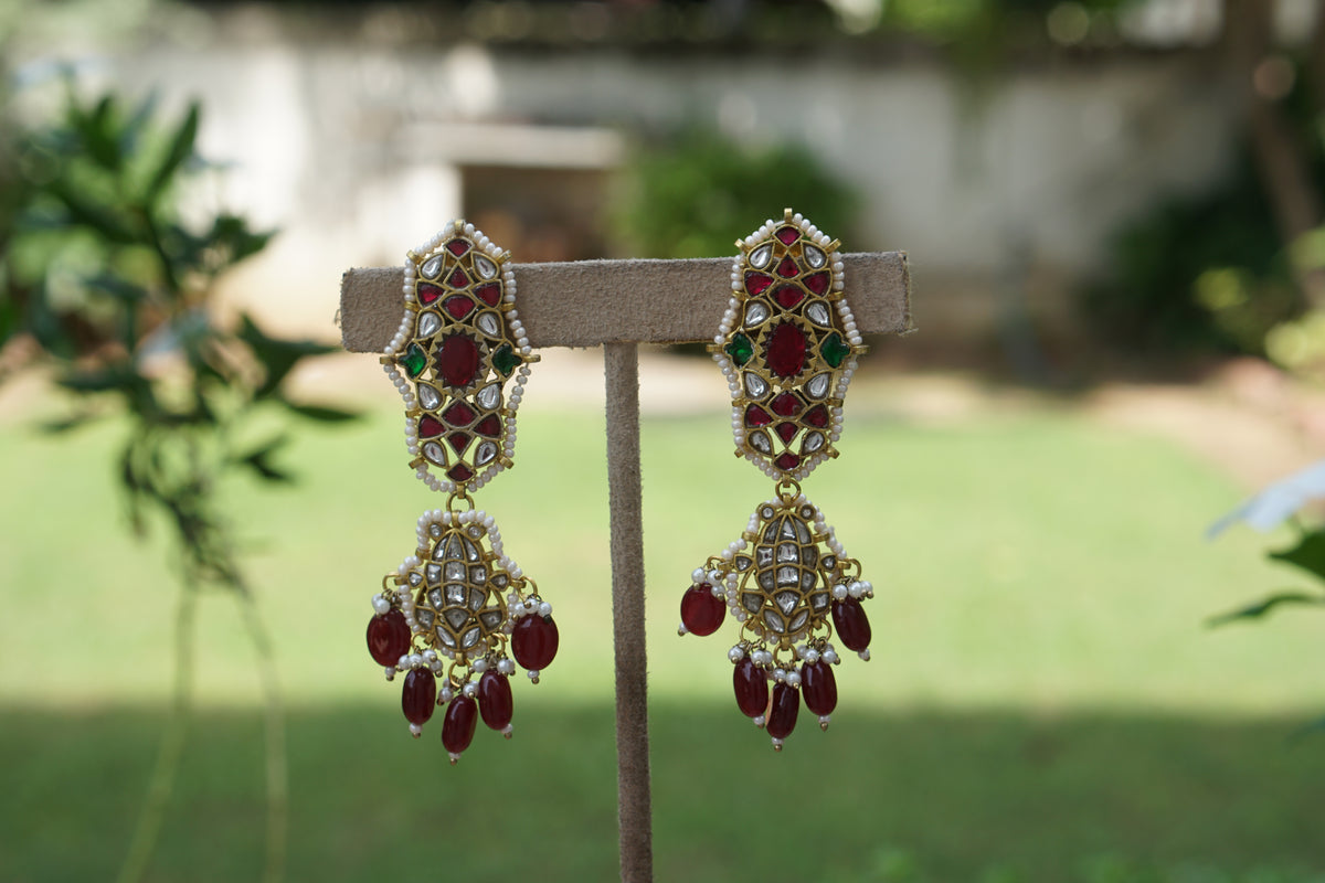 Kundan Earrings (1-5566)(A)