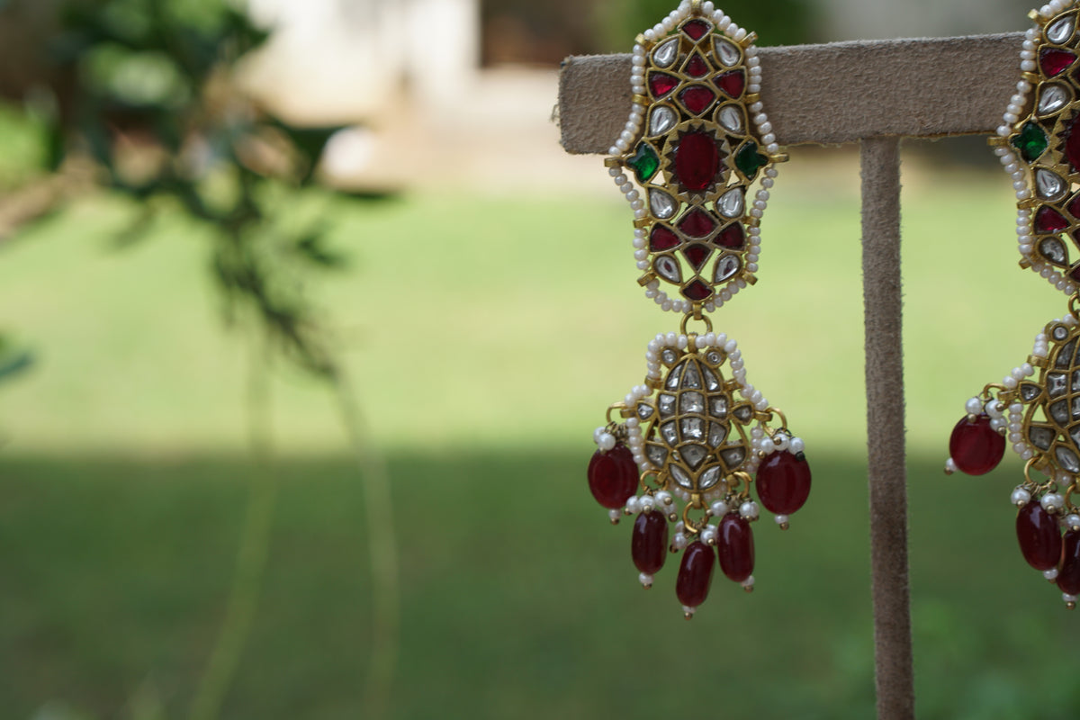Kundan Earrings (1-5566)(A)